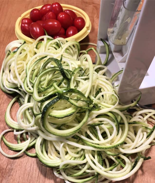 Spiralized zoodles
