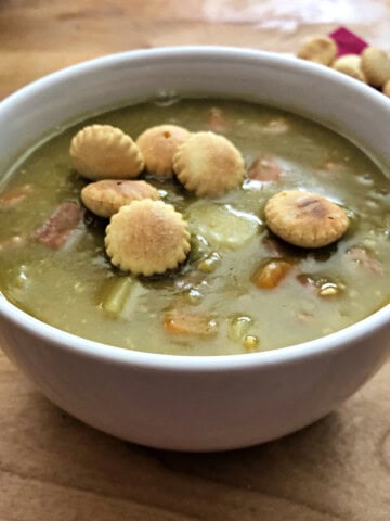 Split pea soup made in the Instant Pot.
