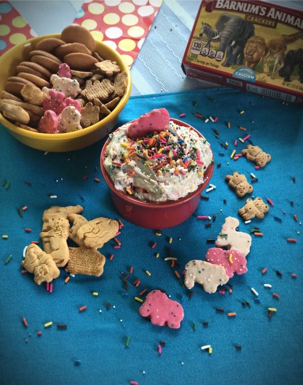 Cake batter dip with cookies