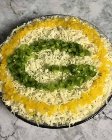 Packer Taco Dip decorated