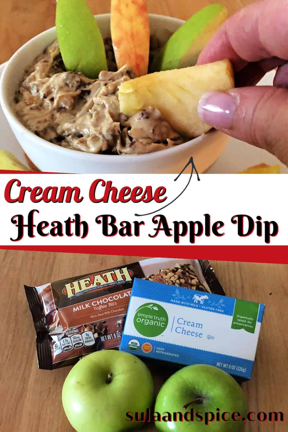 Heath Bar Apple Dip Cream Cheese & Toffee Ovenspiration