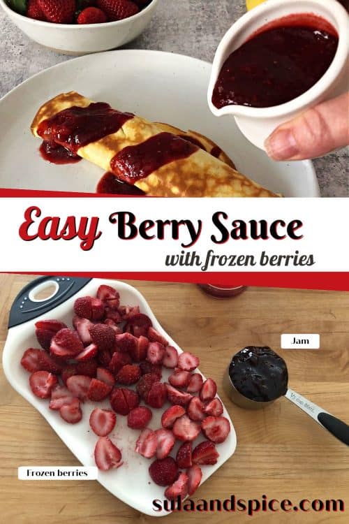 Pin for berry sauce from frozen berries