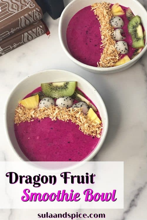 dragon fruit smoothie bowl pin