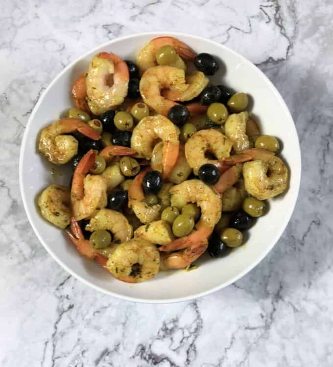 marinated shrimp and olive appetizer