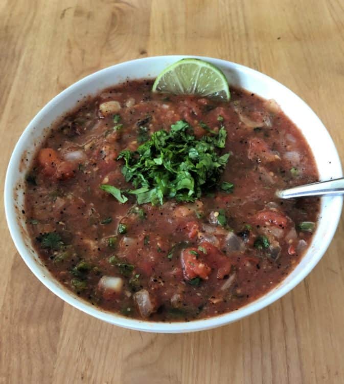 bowl of roasted salsa