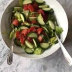 salad with cucumber and tomato