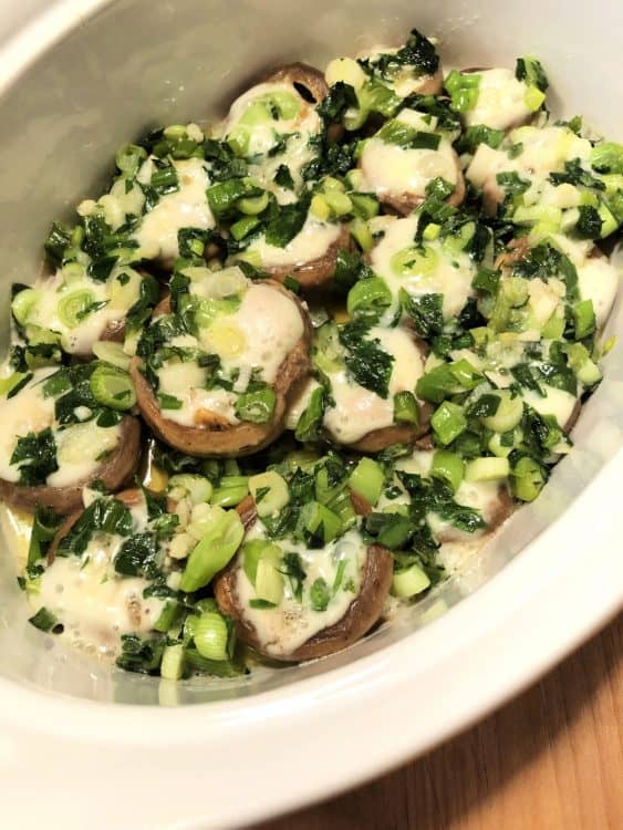 fully baked Brie stuffed mushrooms