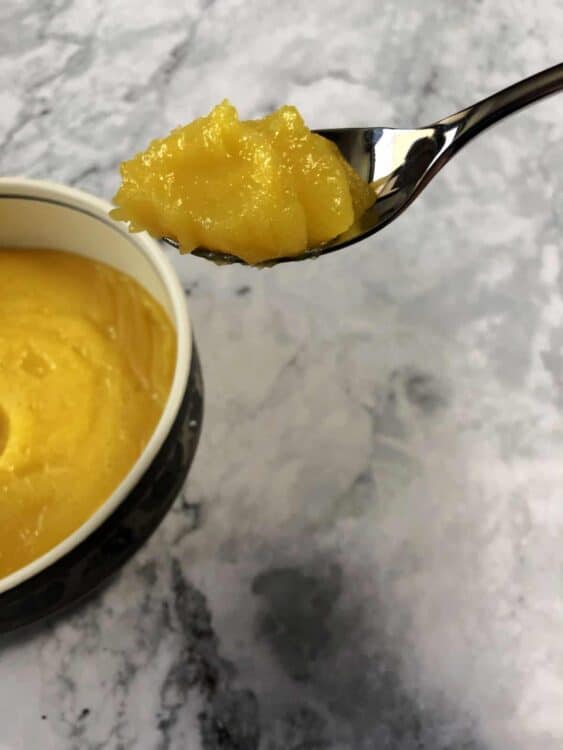 a spoonful of lemon curd