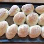 baked rolls on a baking sheet