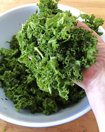 handful of massaged kale