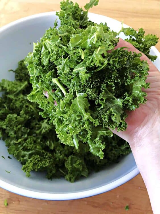 handful of massaged kale