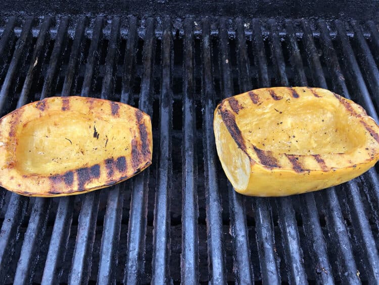 spaghetti squash on the grill