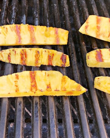pineapple spears on the grill