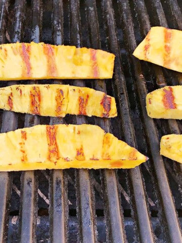 pineapple spears on the grill