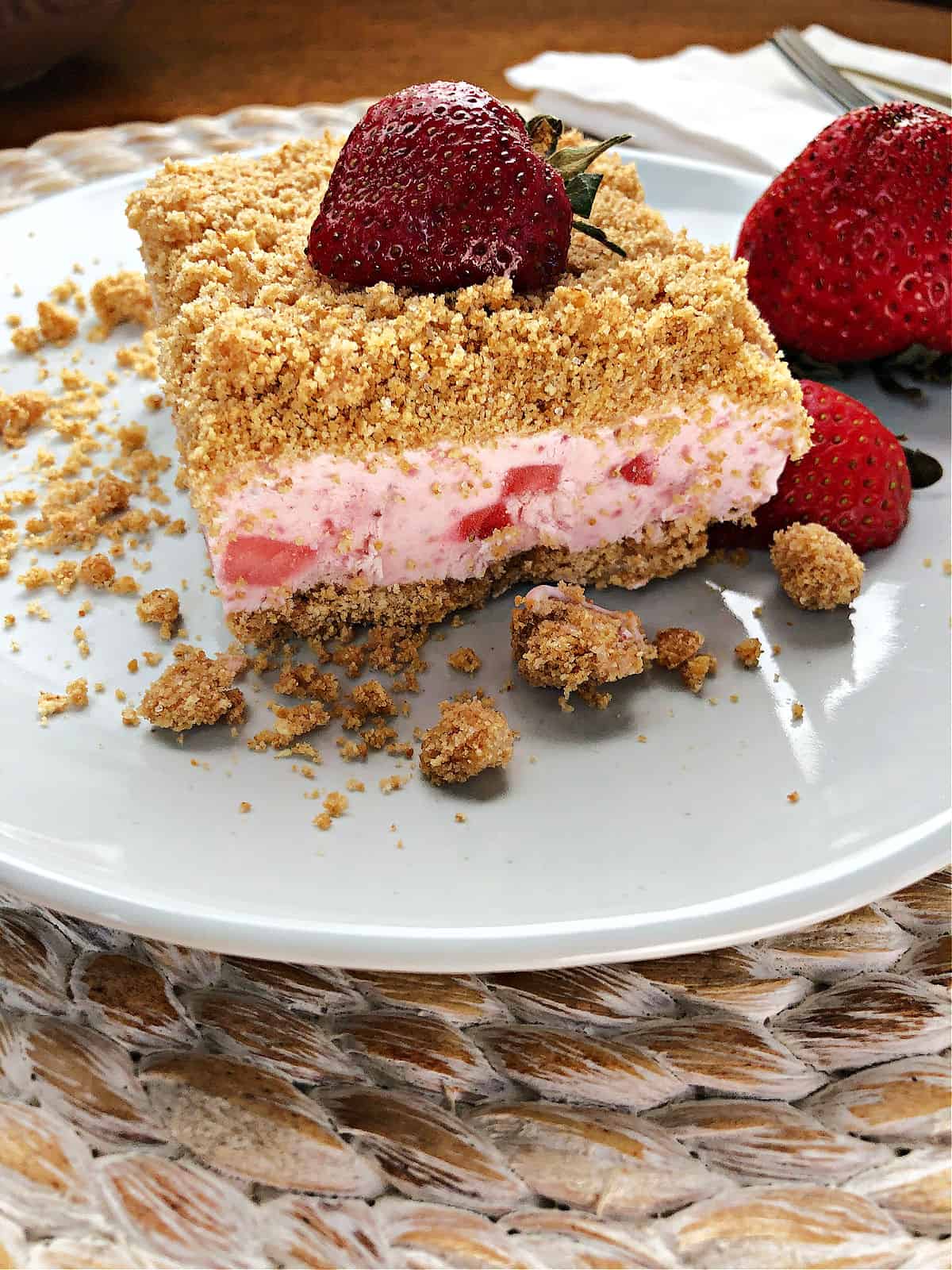 Frozen Strawberry Dessert No Bake Summer Dessert Sula and Spice