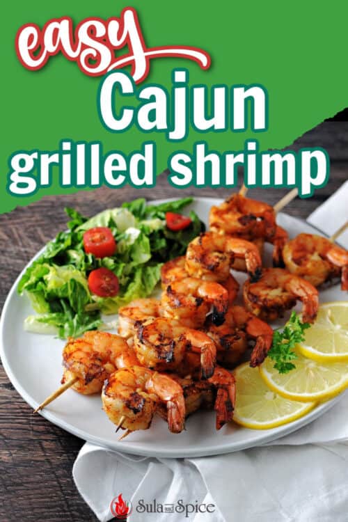 pin for Cajun grilled shrimp