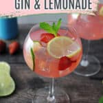 pin for pink gin and lemonade.