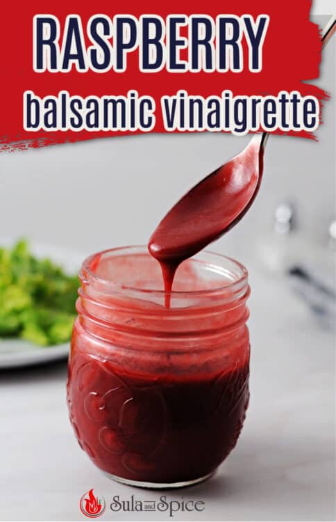 raspberry balsamic vinaigrette pin