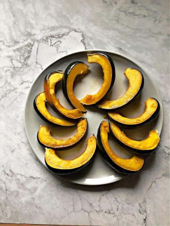 circle of squash slices on a plate