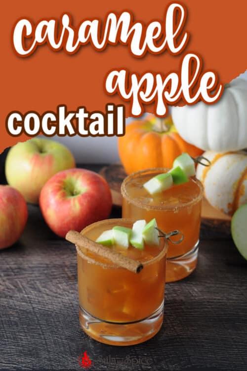 pin for caramel apple cocktail