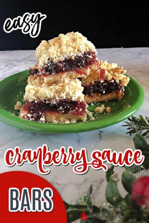 pin for cranberry sauce bars
