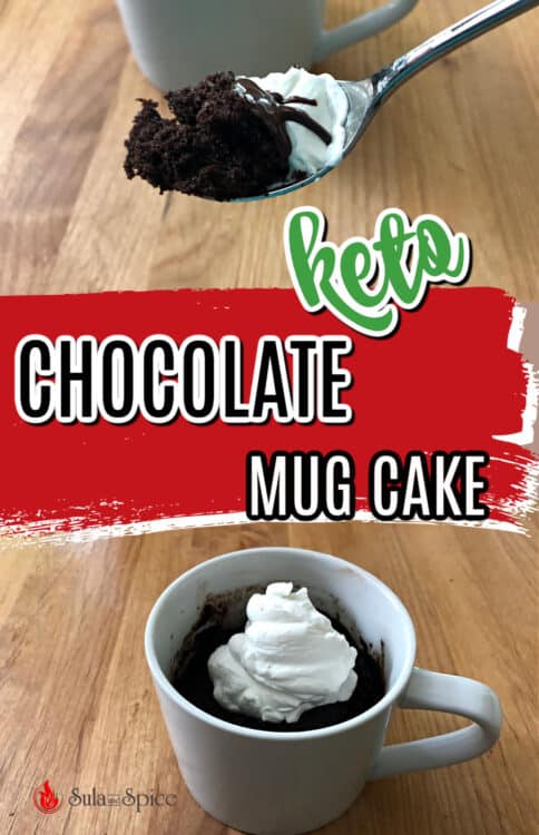 pin for keto chocolate mug cake