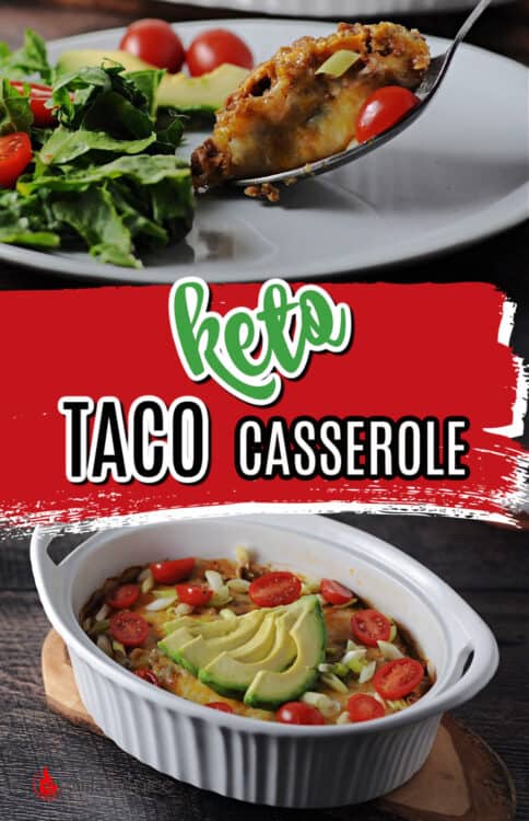 pin for keto taco casserole