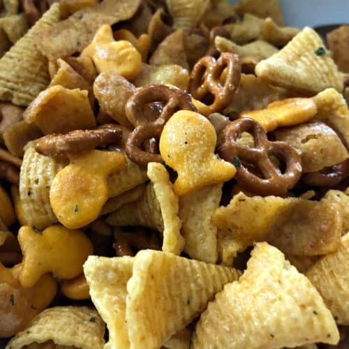 ranch party mix with bugles close up