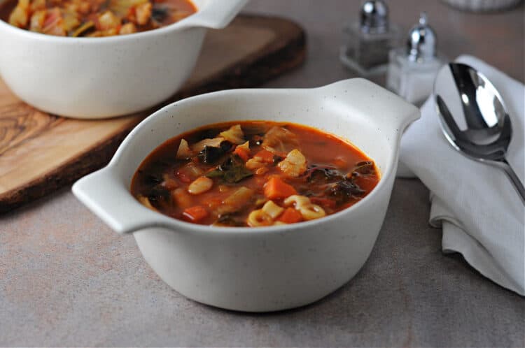 cup of minestrone soup