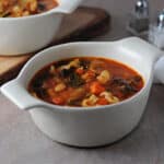 cup of Instant Pot Minestrone soup