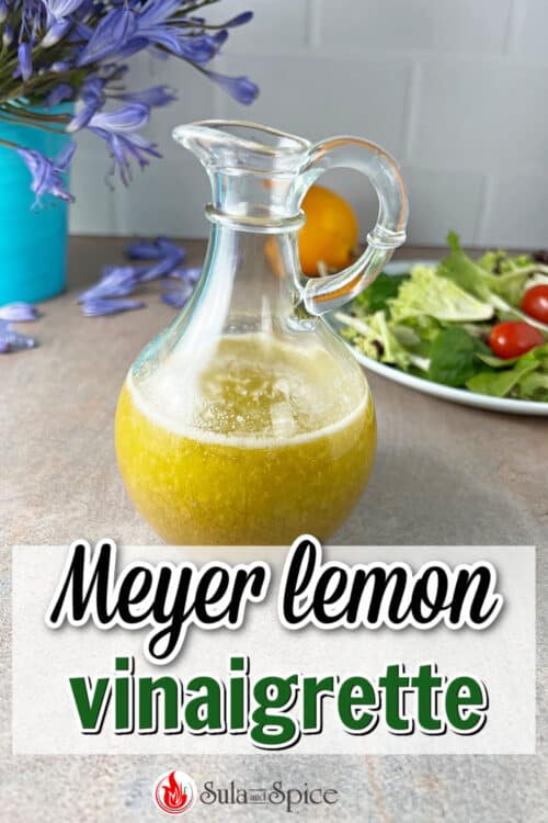 pin for meyer lemon vinaigrette salad dressing