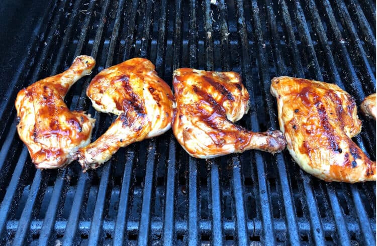 Chicken Legs on the Grill Quarters Drumsticks Thighs