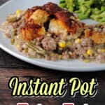 pin for instant pot tater tot casserole.