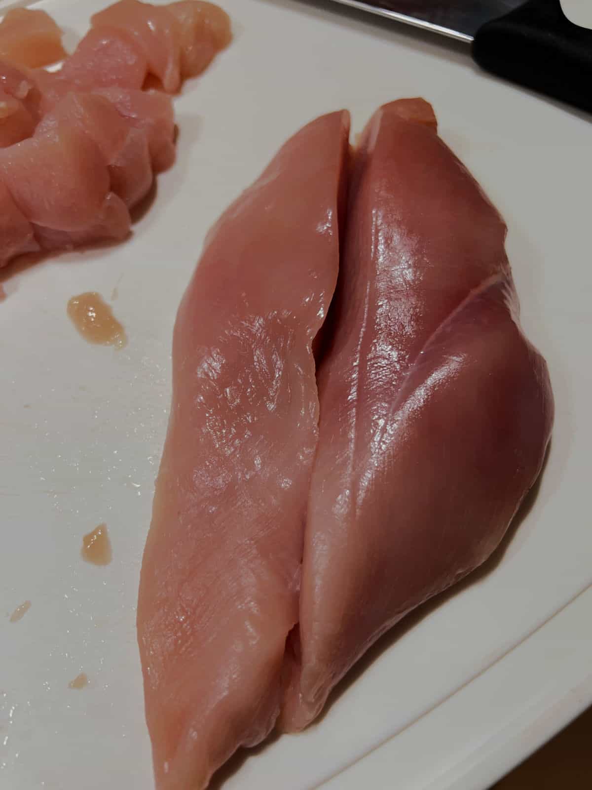 chicken breast cut lengthwise