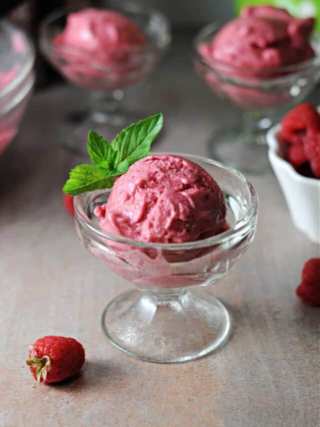 Raspberry Nice Cream - Sula and Spice