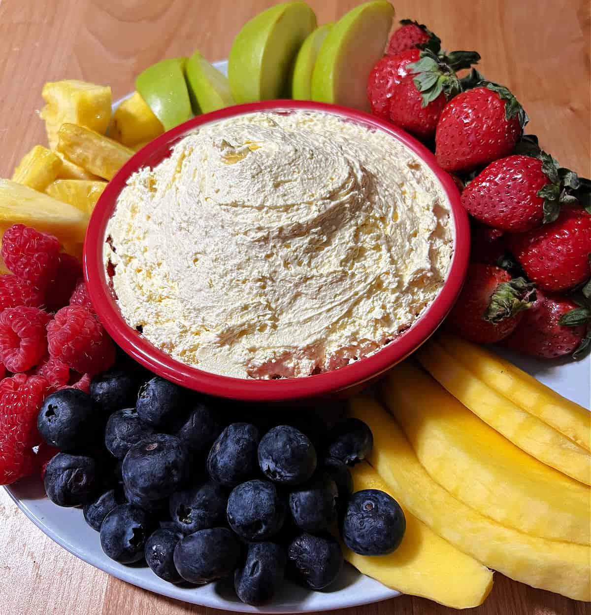 Cool Whip dip ready to serve.