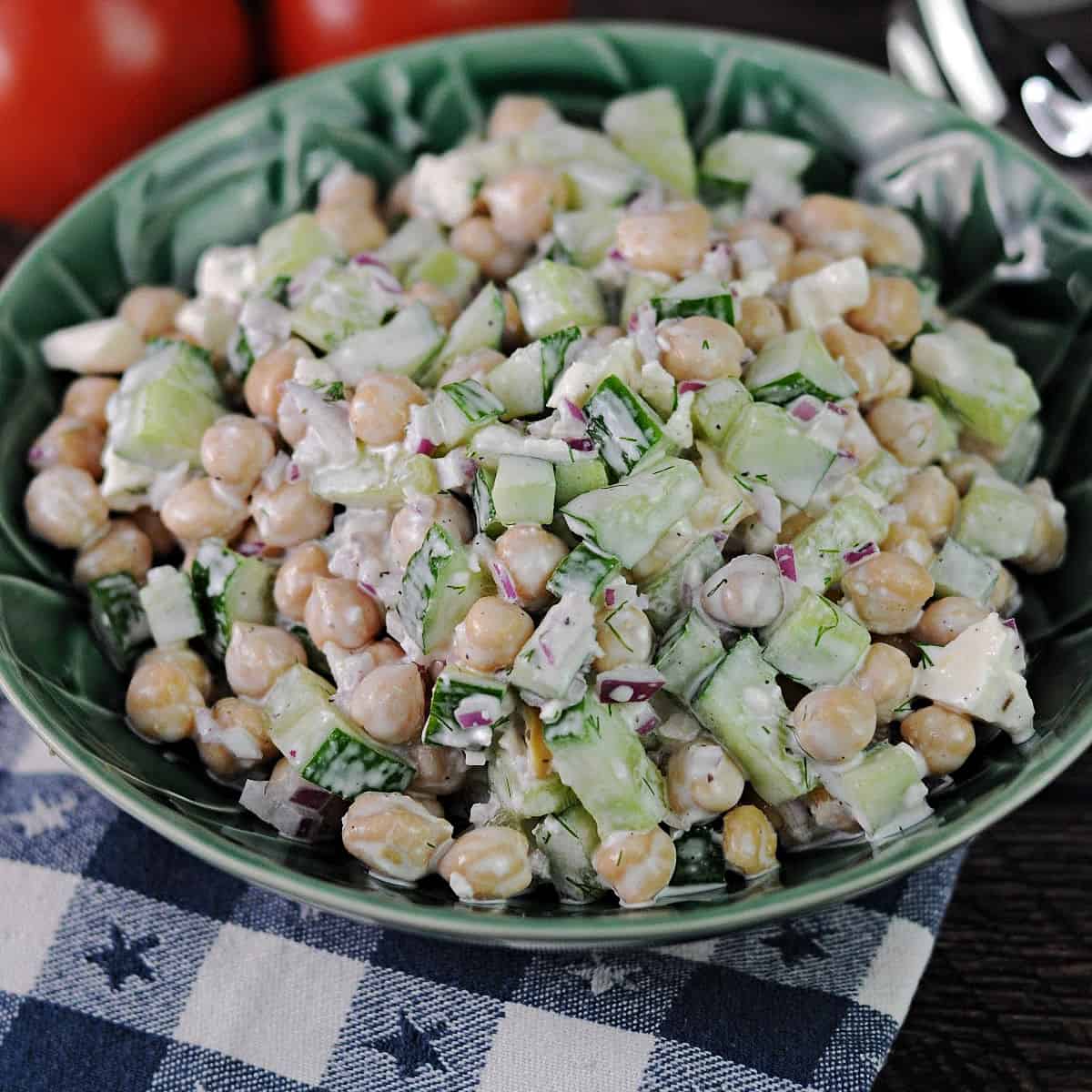Easy Cucumber & Chickpea Salad - Sula and Spice