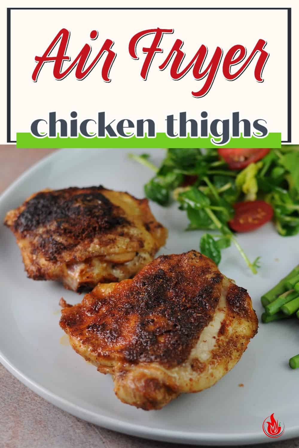 Pin for air fryer chicken thighs.