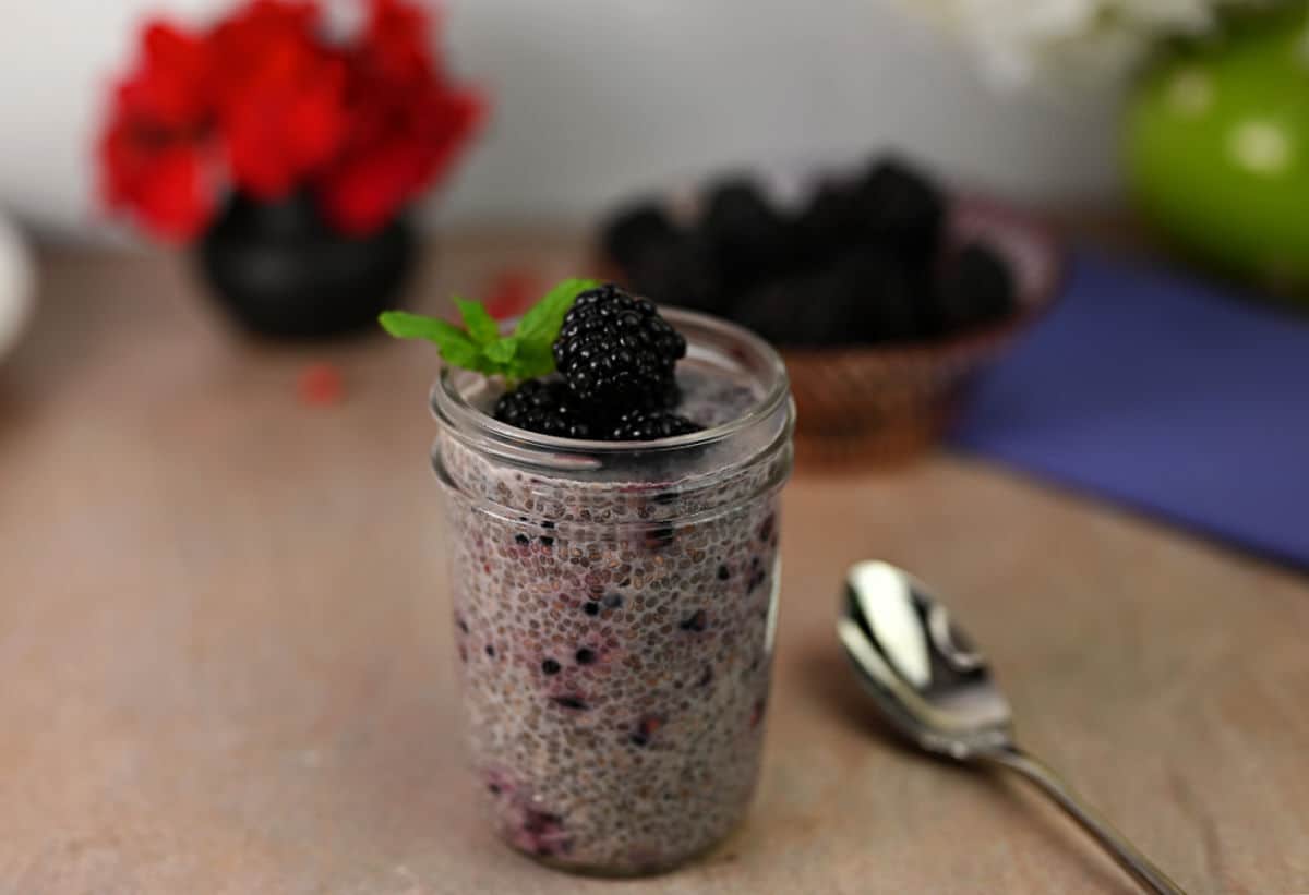 Blackberry Chia Seed Pudding.