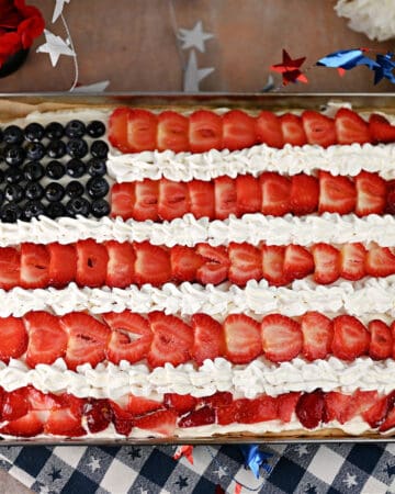 American Flag Fruit Pizza.