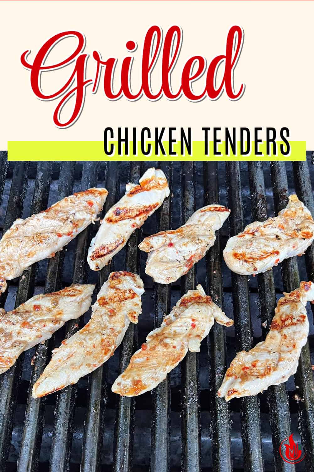 Pin for grilled chicken tenders.