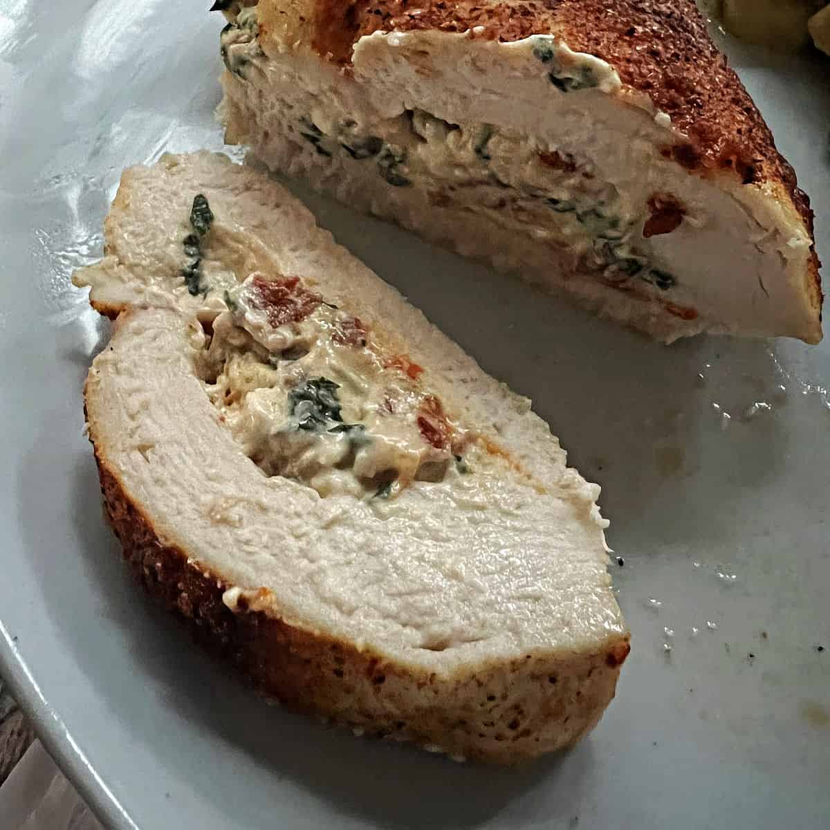 Air fryer outlet stuffed chicken breast