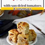 Pin for sun dried tomato focaccia.