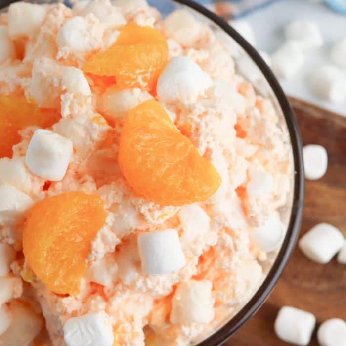 Orange fluff Jello Salad.