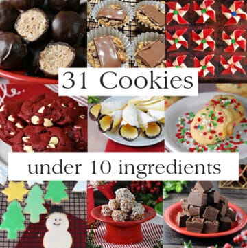 collage image for 31 cookies that need under 10 ingredients.