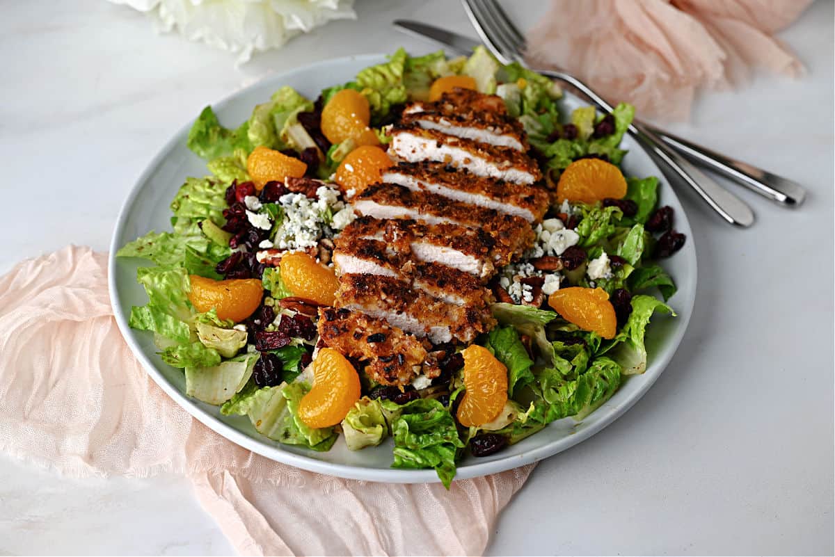 Pecan crusted chicken salad ready to eat!