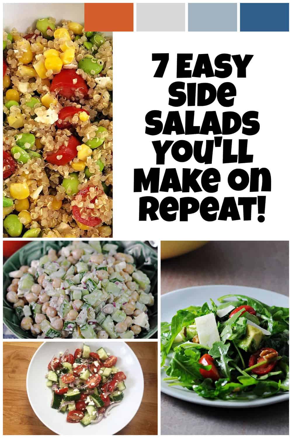 Pin image for easy side salads.