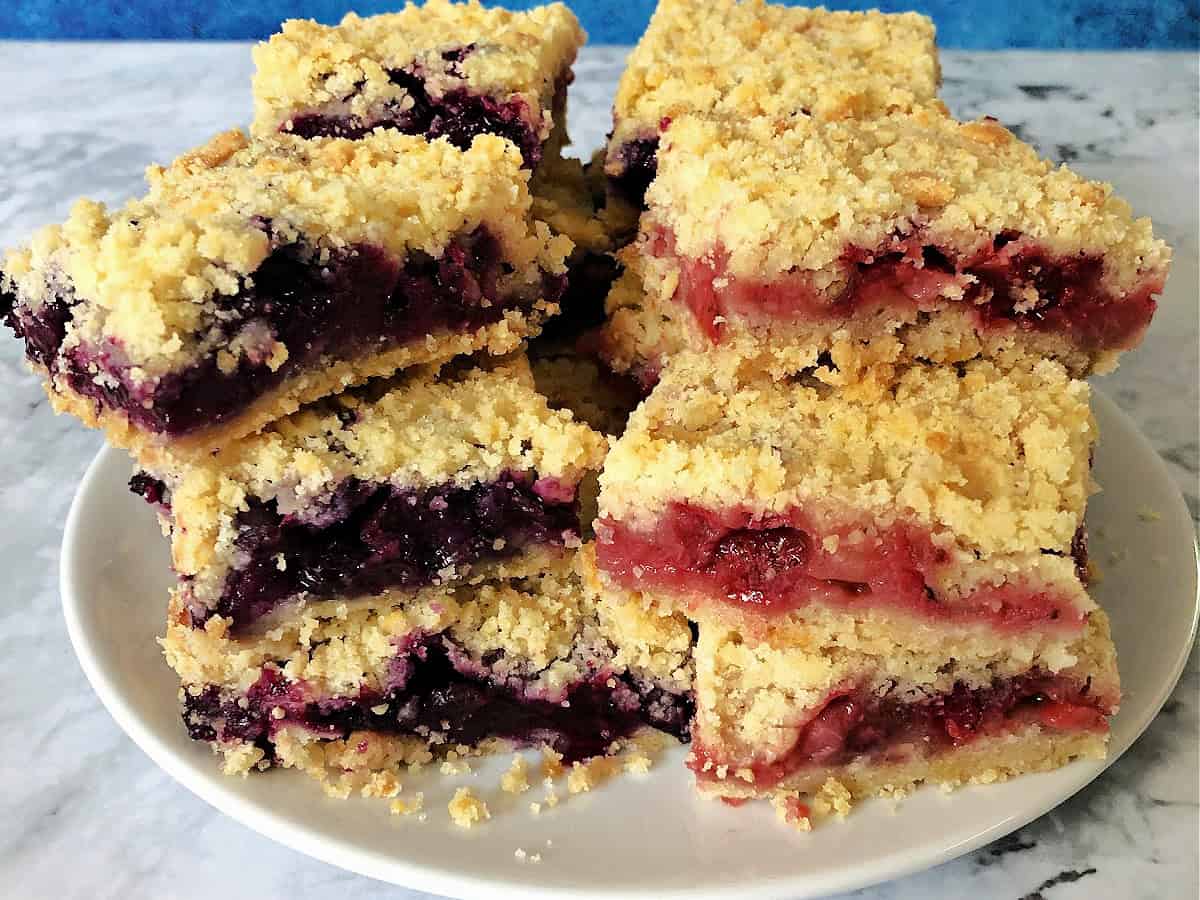 red white and blue bars.