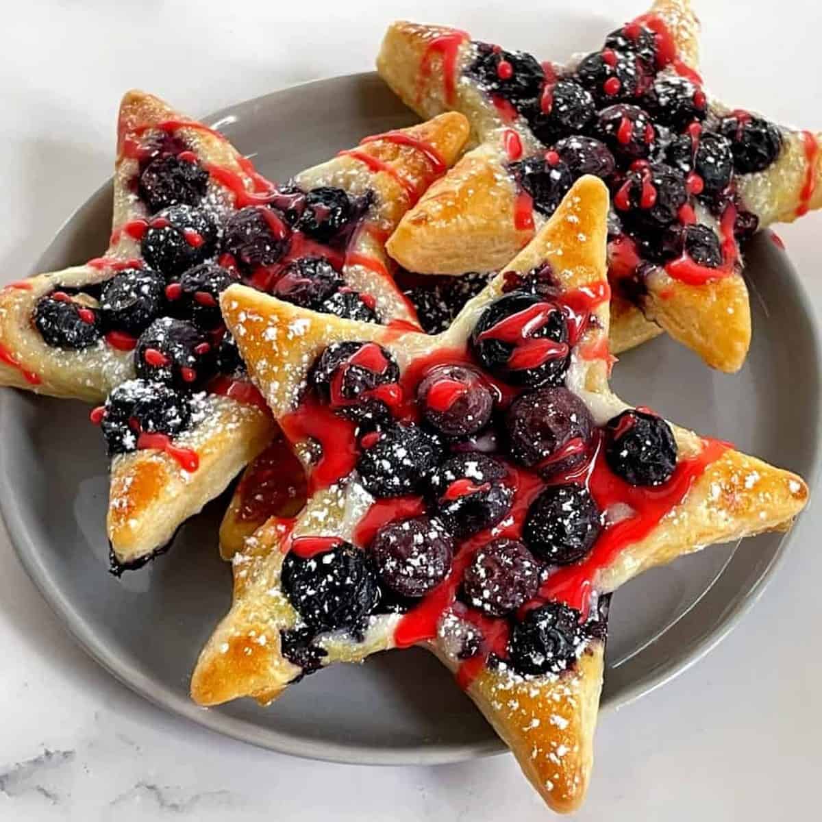 emily's blueberry puff pastry stars