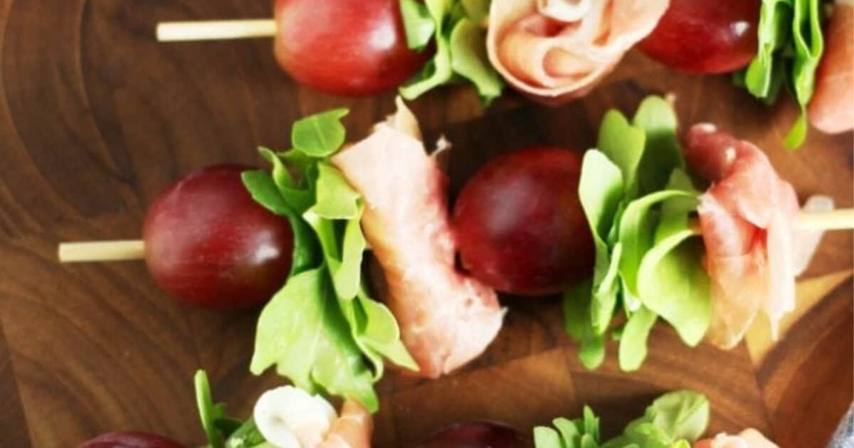 Grape And Prosciutto Skewers Appetizer